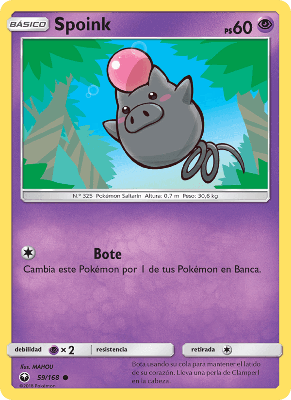 Spoink, carta 59 de Tormenta Celestial