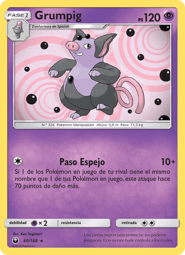 Grumpig, carta 60 de Tormenta Celestial