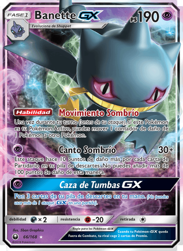 Banette GX, card 66 from Tormenta Celestial