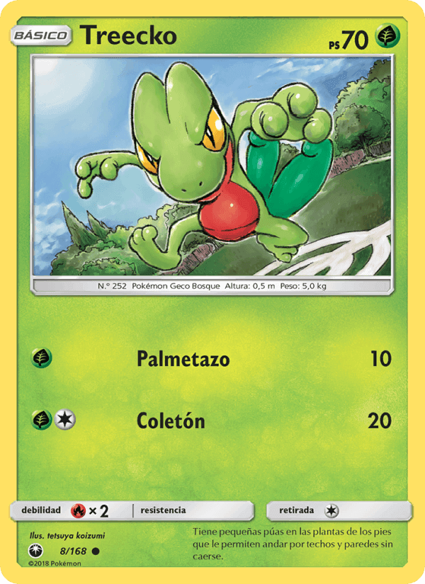 Treecko, carta 8 de Tormenta Celestial