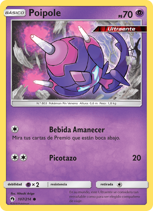 Poipole, card 107 from Truenos Perdidos