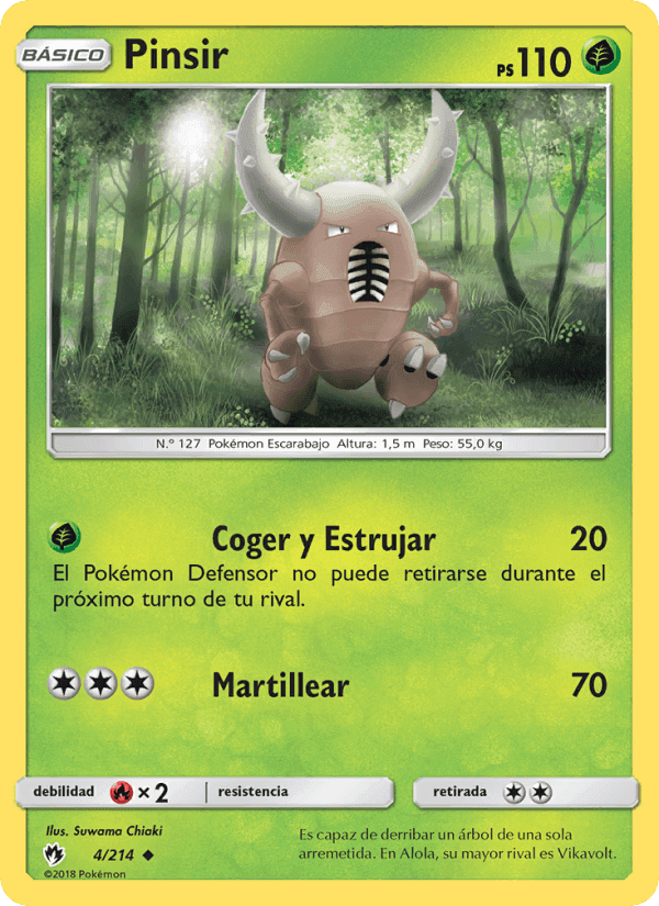 Pinsir, carta 4 de Truenos Perdidos