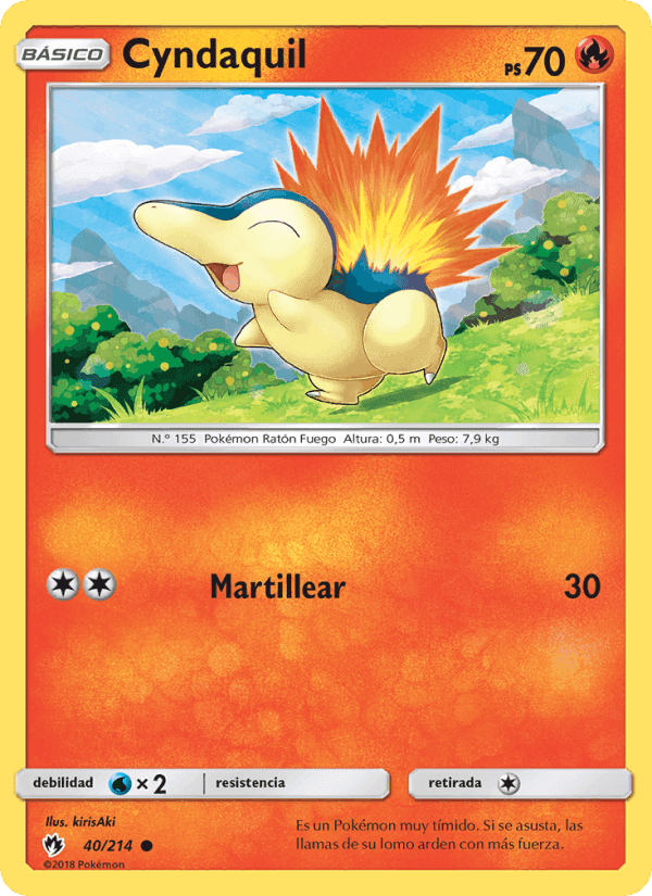 Cyndaquil, carta 40 di Truenos Perdidos