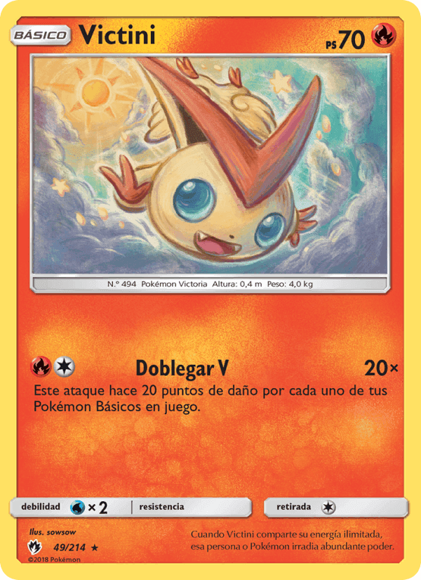 Victini, carta 49 de Truenos Perdidos