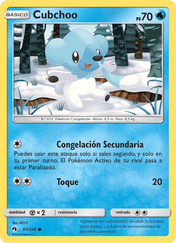Cubchoo, carta 61 de Truenos Perdidos