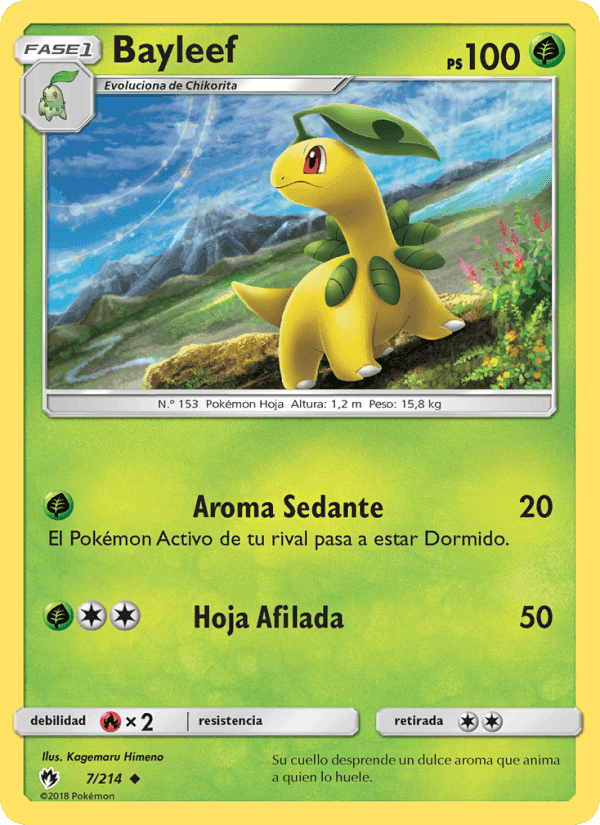 Bayleef, carta 7 de Truenos Perdidos
