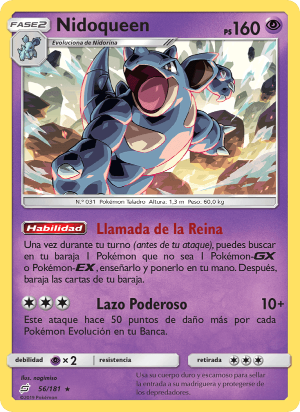 Nidoqueen, carta 56 di Union de Aliados