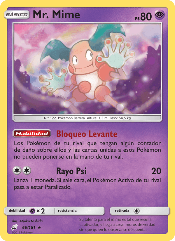 Mr. Mime, card 66 from Union de Aliados
