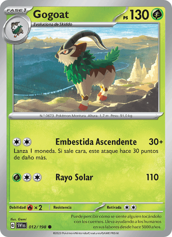 Gogoat, carte 012 de Escarlata y Púrpura
