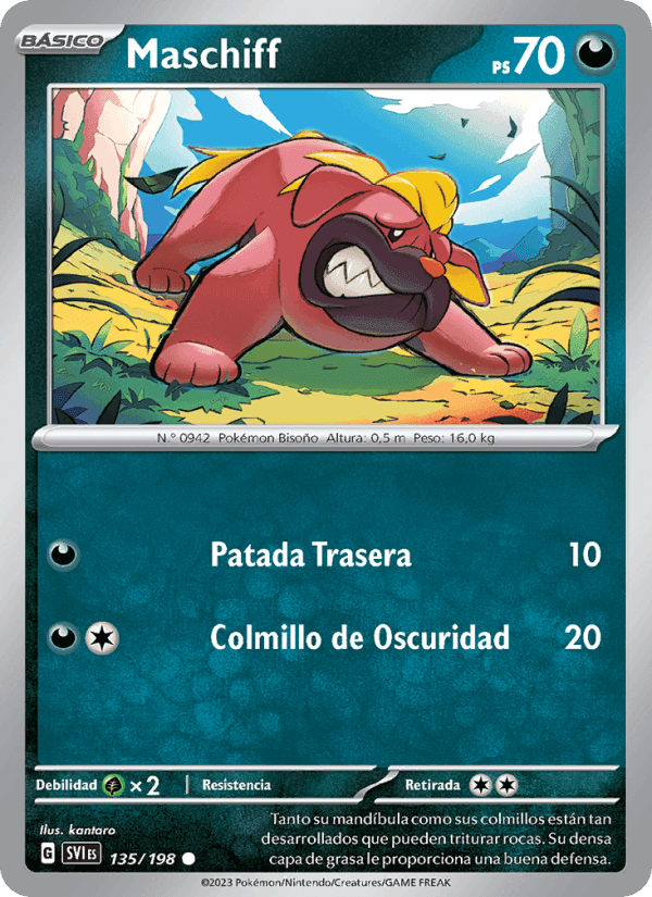 Maschiff, card 135 from Escarlata y Púrpura