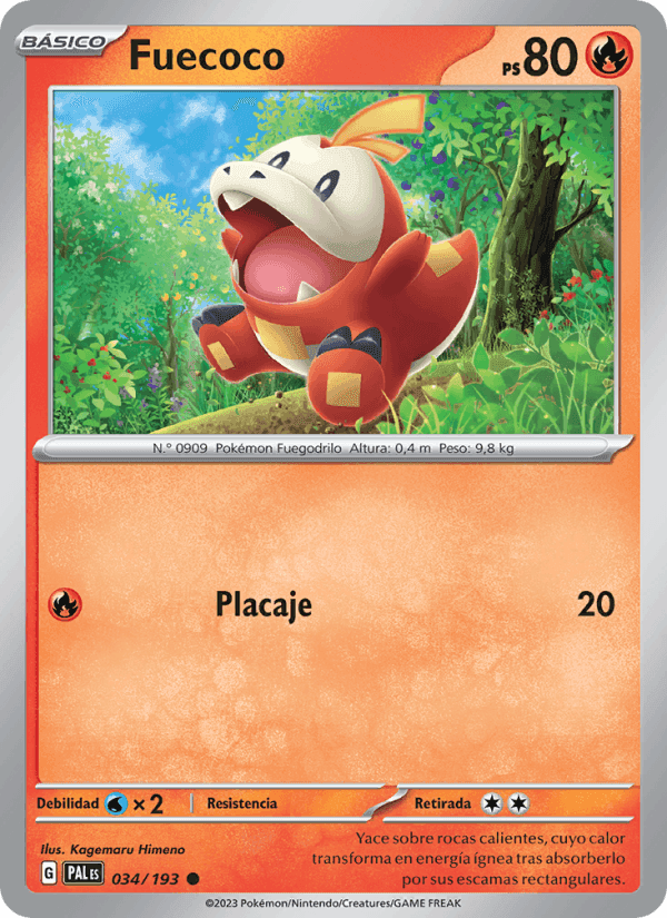 Fuecoco, carta 034 de Evoluciones en Paldea