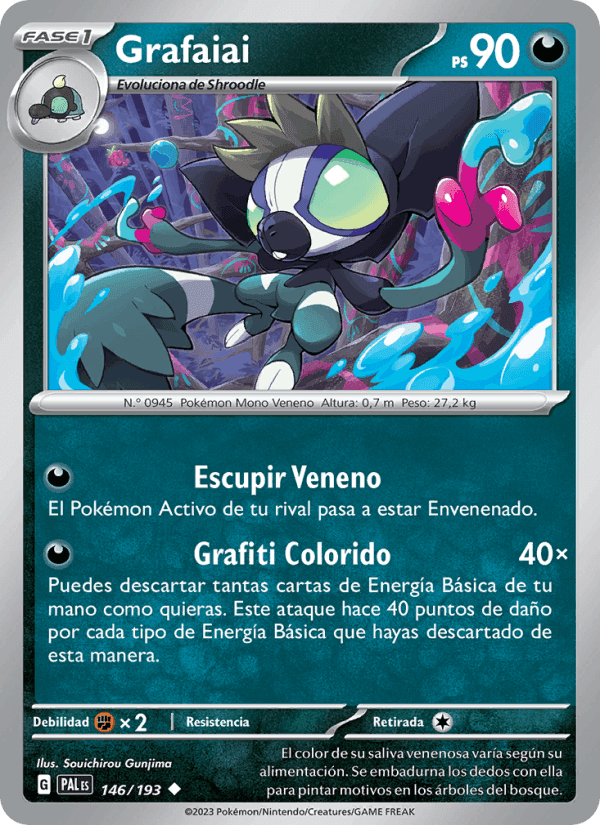Grafaiai, card 146 from Evoluciones en Paldea