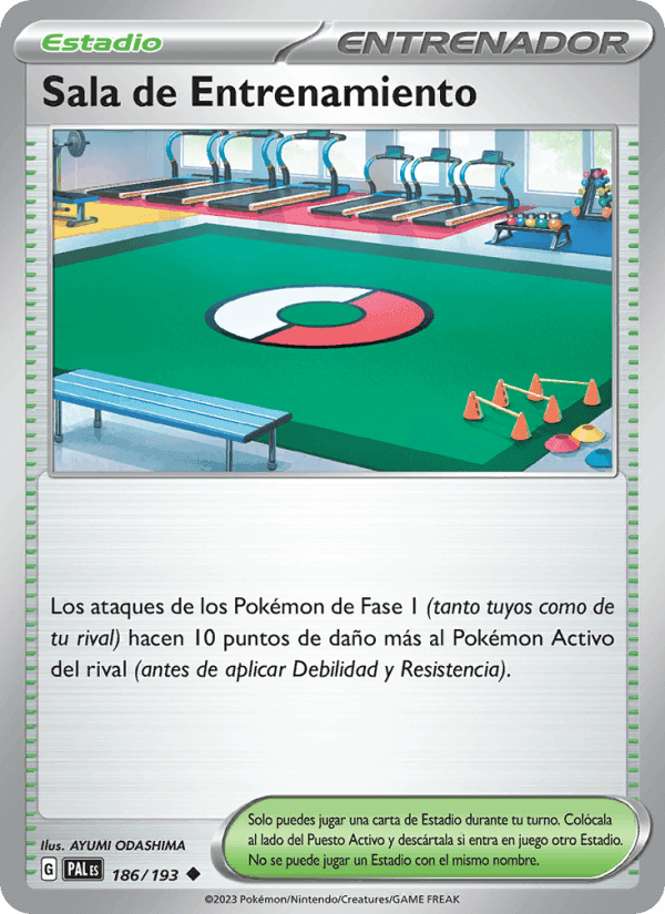 Sala de Entrenamiento, card 186 from Evoluciones en Paldea