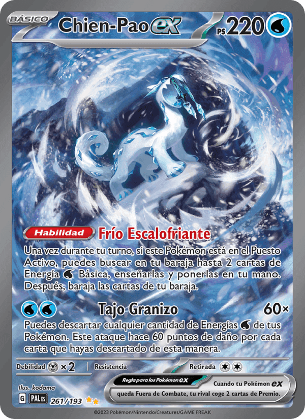 Chien-Pao ex, carte 261 de Evoluciones en Paldea