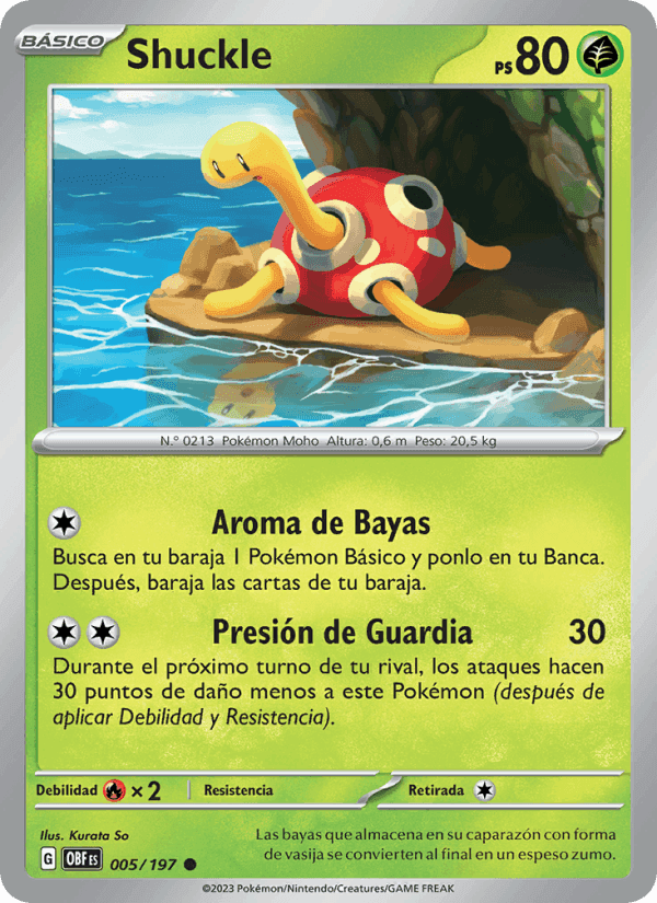 Shuckle, carte 005 de Llamas Obsidianas