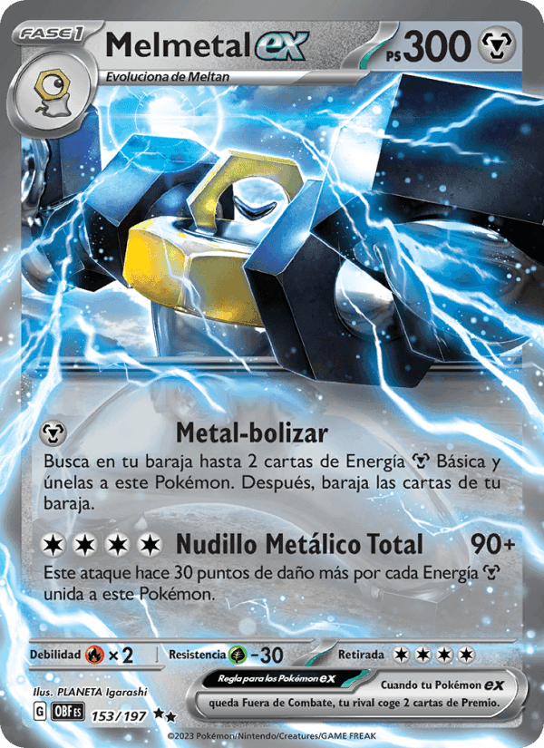 Melmetal ex, carta 153 de Llamas Obsidianas
