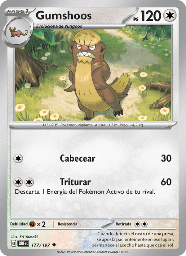 Gumshoos, card 177 from Llamas Obsidianas