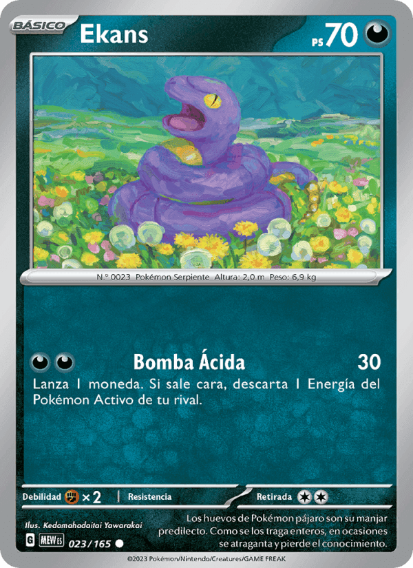 Ekans, card 023 from 151
