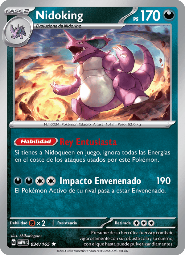 Nidoking, carta 034 de 151