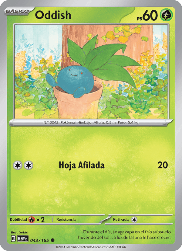 Oddish, carte 043 de 151