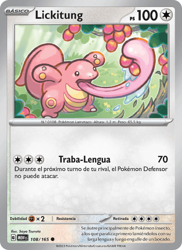 Lickitung, card 108 from 151