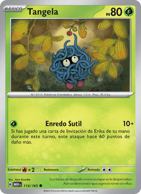 Tangela, card 114 from 151