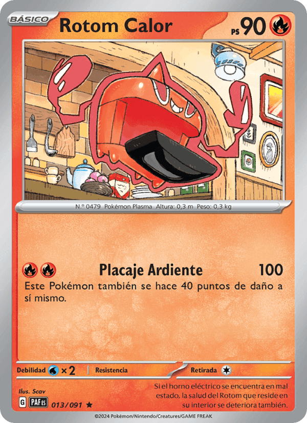 Rotom Calor, carte 013 de Destinos de Paldea