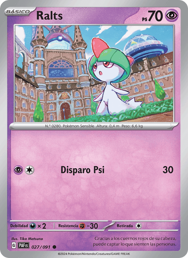 Ralts, carte 027 de Destinos de Paldea
