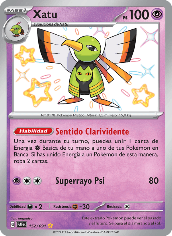 Xatu, carta 152 de Destinos de Paldea