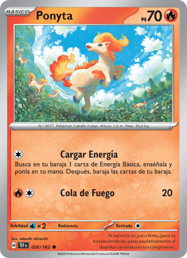 Ponyta, carta 026 de Fuerzas Temporales