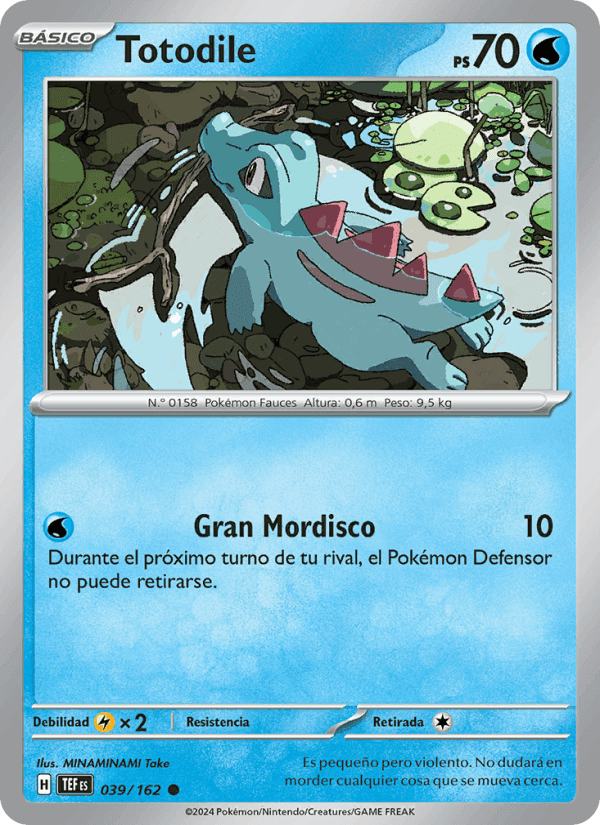 Totodile, carte 039 de Fuerzas Temporales