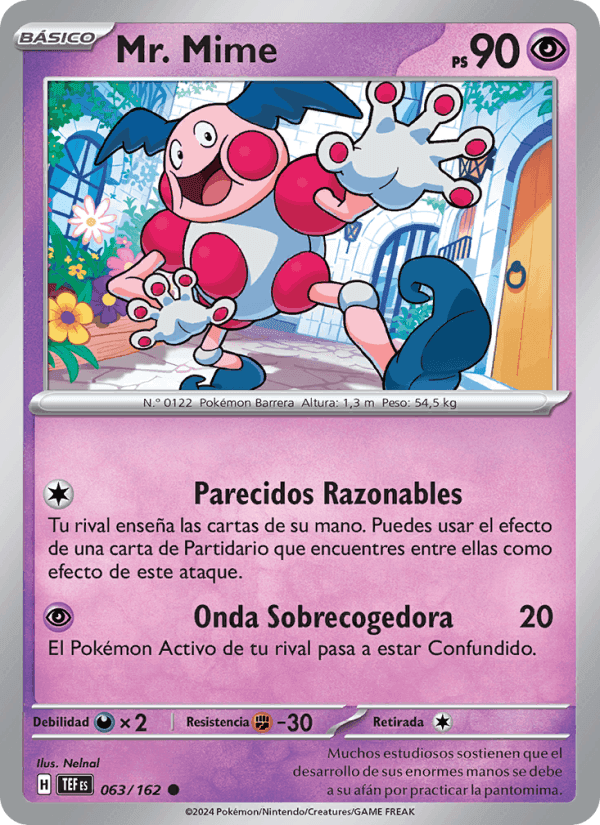 Mr. Mime, carte 063 de Fuerzas Temporales