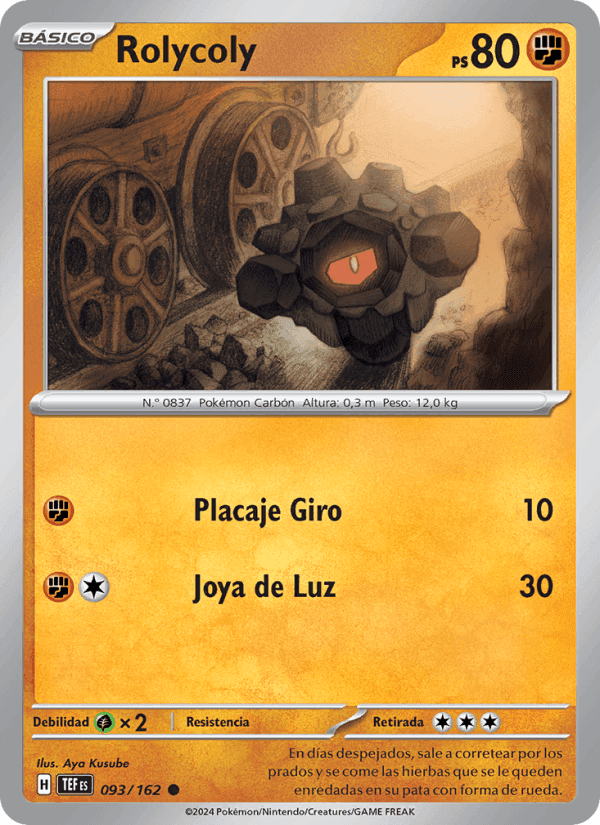 Rolycoly, card 093 from Fuerzas Temporales