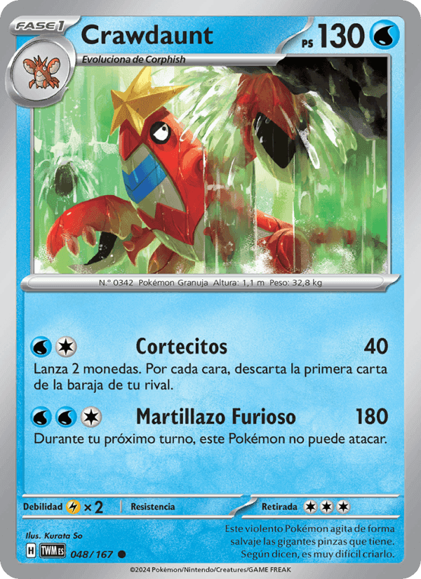 Crawdaunt, carta 048 di Mascarada Crepuscular