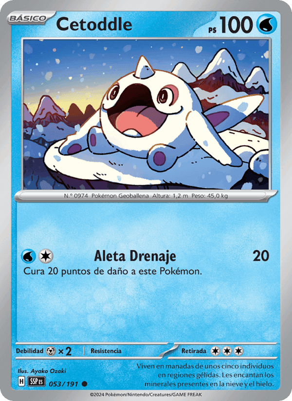 Cetoddle, carta 053 de Chispas Fulgurantes