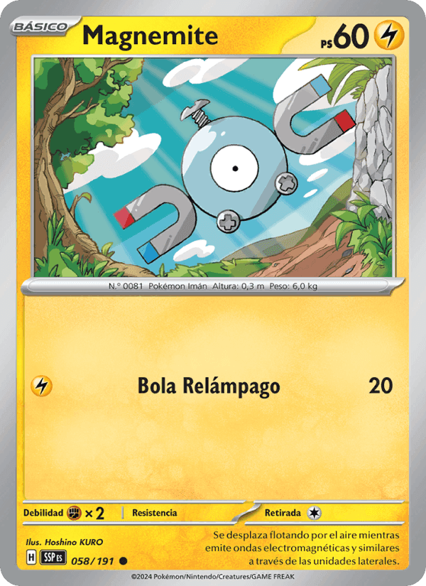 Magnemite, carta 058 de Chispas Fulgurantes