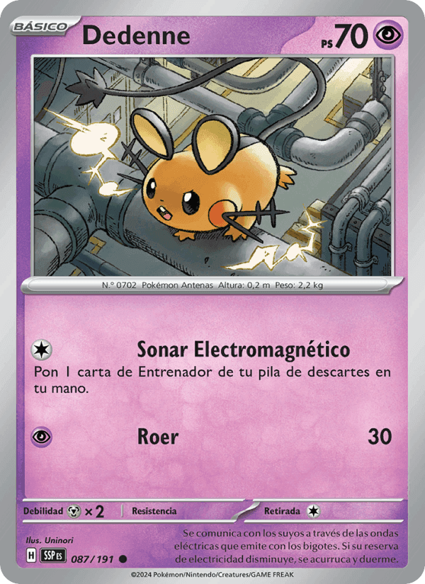 Dedenne, carta 087 de Chispas Fulgurantes