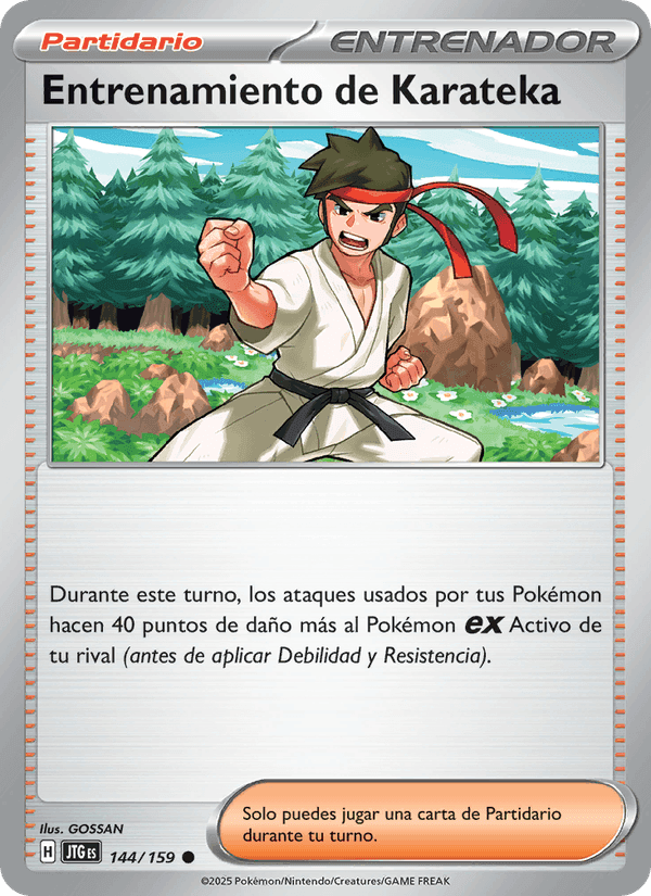 Entrenamiento de Karateka, carte 144 de Juntos de Aventuras