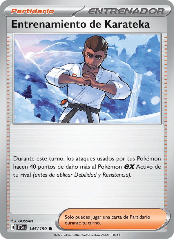 Entrenamiento de Karateka, carta 145 de Juntos de Aventuras