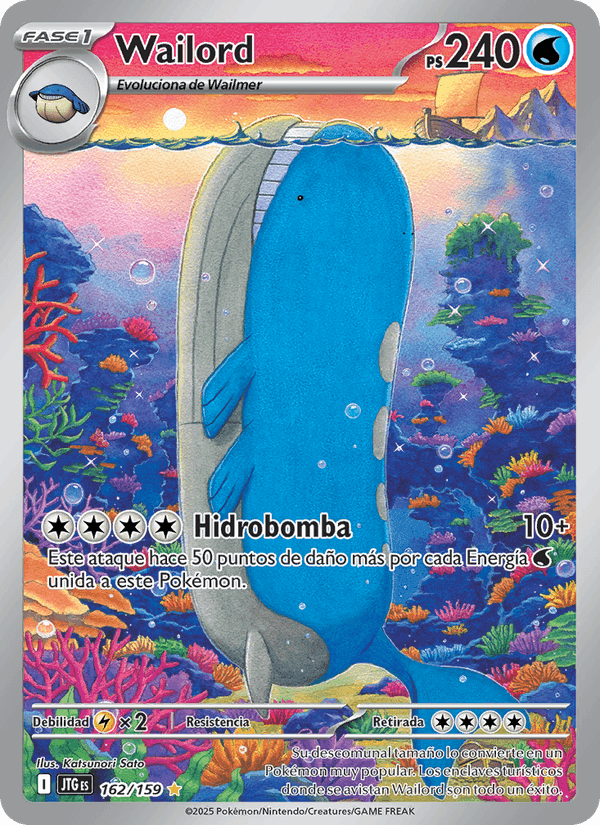 Wailord, carta 162 di Juntos de Aventuras
