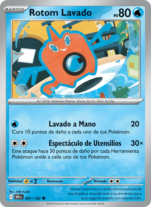 Rotom Lavado, card 061 from Rivales Predestinados
