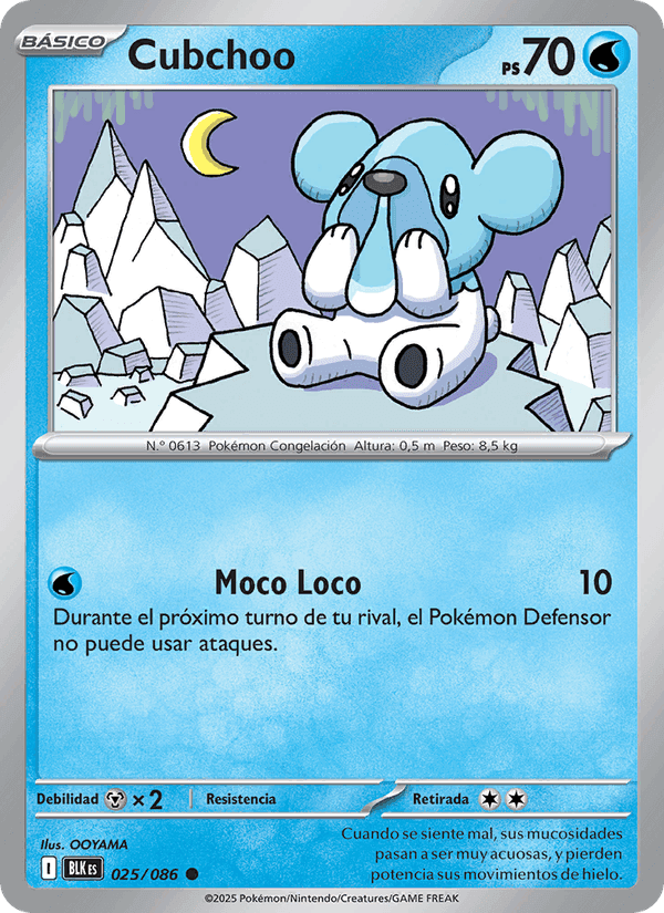 Cubchoo, carte 025 de Fulgor Negro