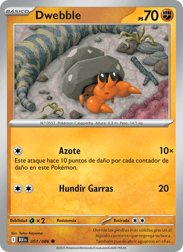Dwebble, card 051 from Fulgor Negro