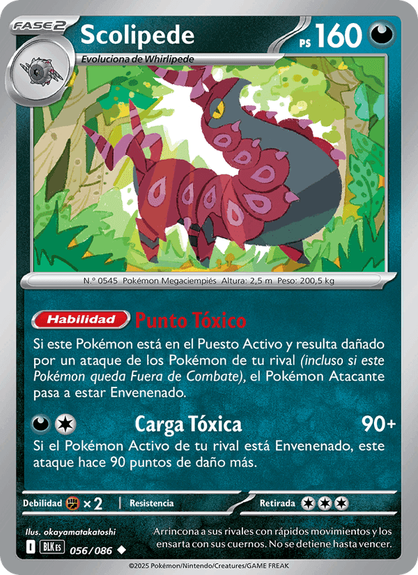 Scolipede, card 056 from Fulgor Negro
