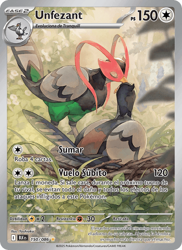 Unfezant, card 150 from Fulgor Negro