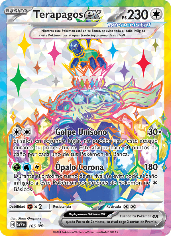 Terapagos ex, carta 165 de SVP Black Star Promos
