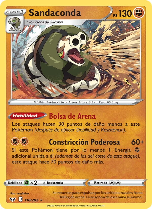 Sandaconda, card 110 from Espada y Escudo