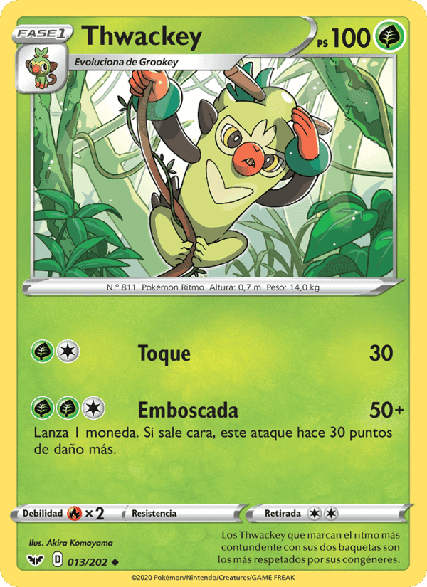 Thwackey, carta 13 di Espada y Escudo