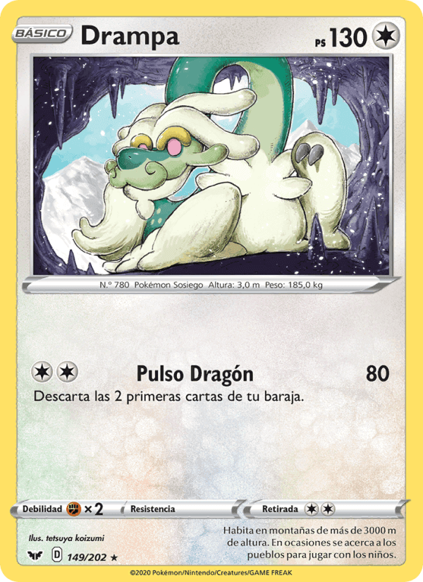 Drampa, card 149 from Espada y Escudo