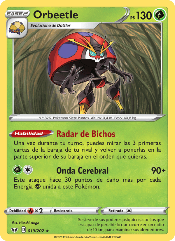 Orbeetle, carta 19 di Espada y Escudo